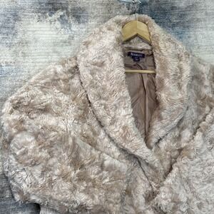 Quiet Luxury Faux Fur Coat Blush Pink Mob Wife Y2K‎ Glam Plus 18/20